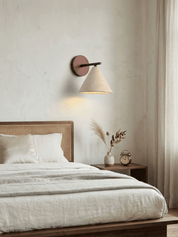 Boreas - Conical Travertine Wall Light