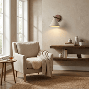 Boreas - Conical Travertine Wall Light