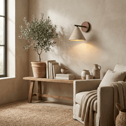 Boreas - Conical Travertine Wall Light