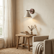 Boreas - Conical Travertine Wall Light