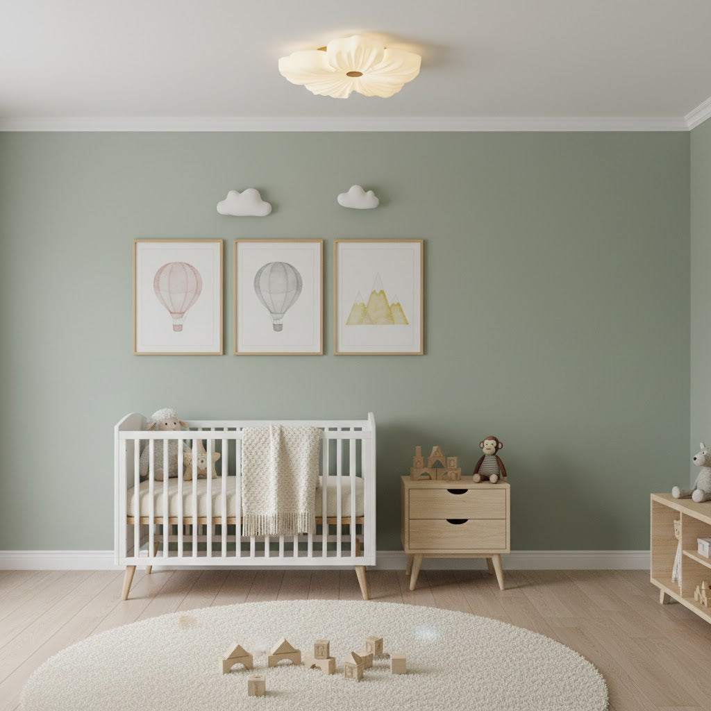 Hank Cream Flower LED Ceiling Light – detail 4