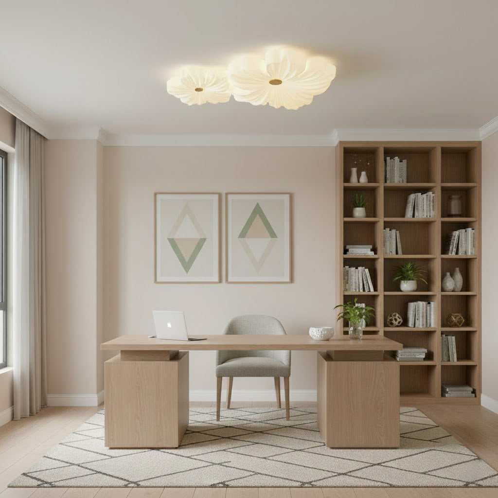 Hank Cream Flower LED Ceiling Light – detail 8
