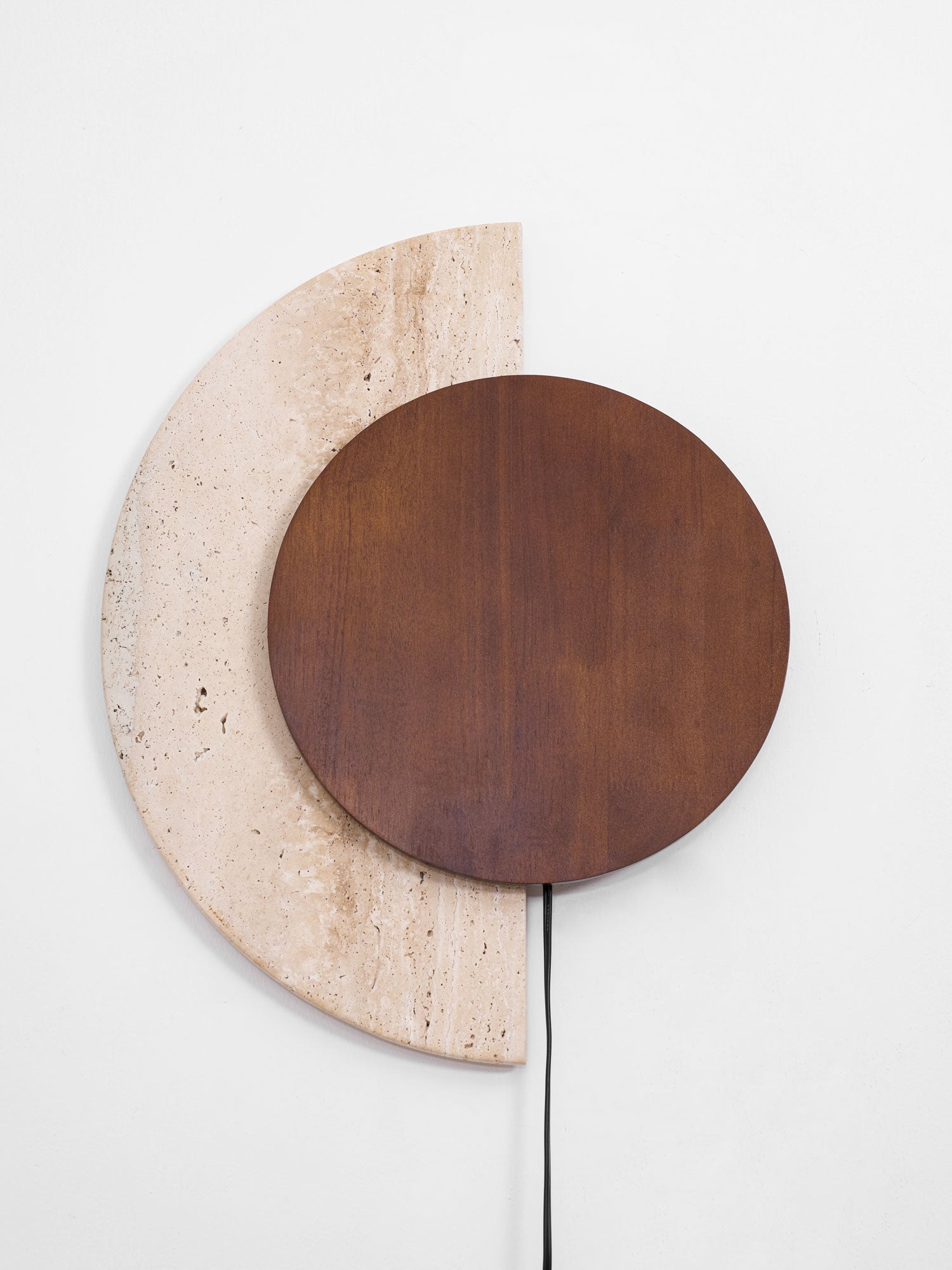 Psamathe - Plug-in Travertine Wall Sconce
