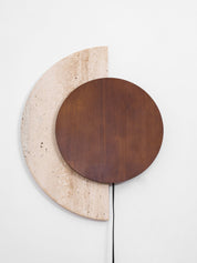 Psamathe - Plug-in Travertine Wall Sconce