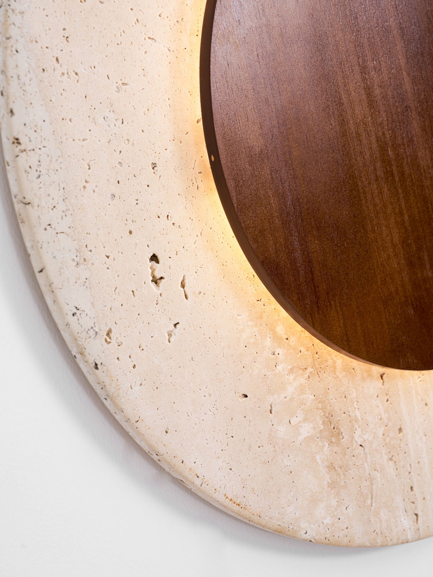 Psamathe - Plug-in Travertine Wall Sconce