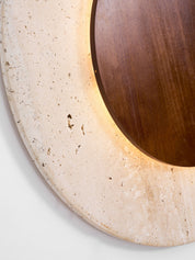 Psamathe - Plug-in Travertine Wall Sconce