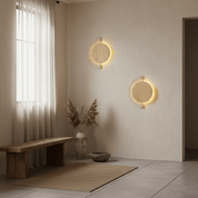Panope - Travertine Crescent Wall Sconce