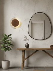 Panope - Travertine Crescent Wall Sconce