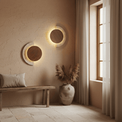 Panope - Travertine Crescent Wall Sconce