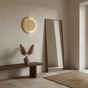 Panope - Travertine Crescent Wall Sconce