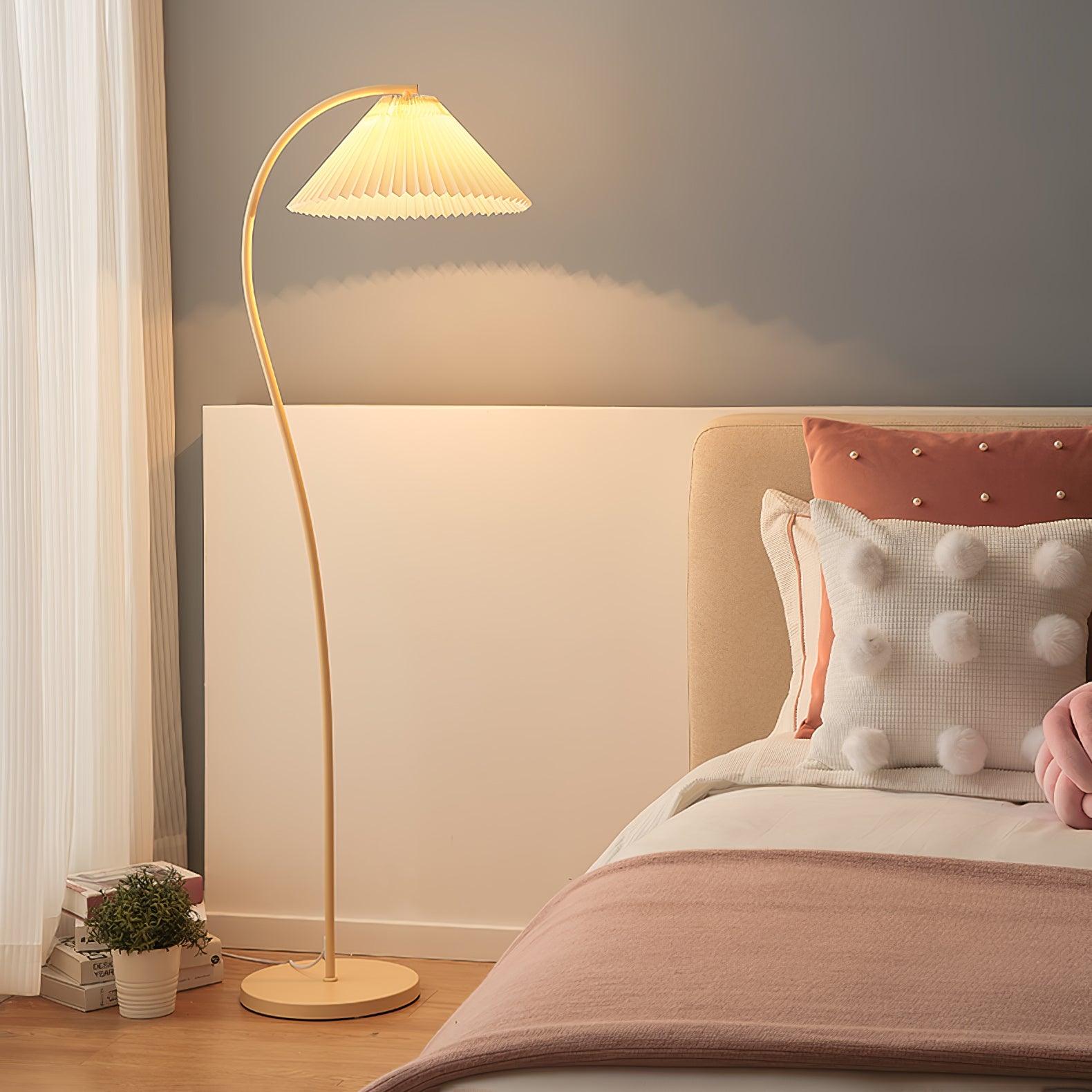 Kleodora - Pleated Linen Floor Lamp
