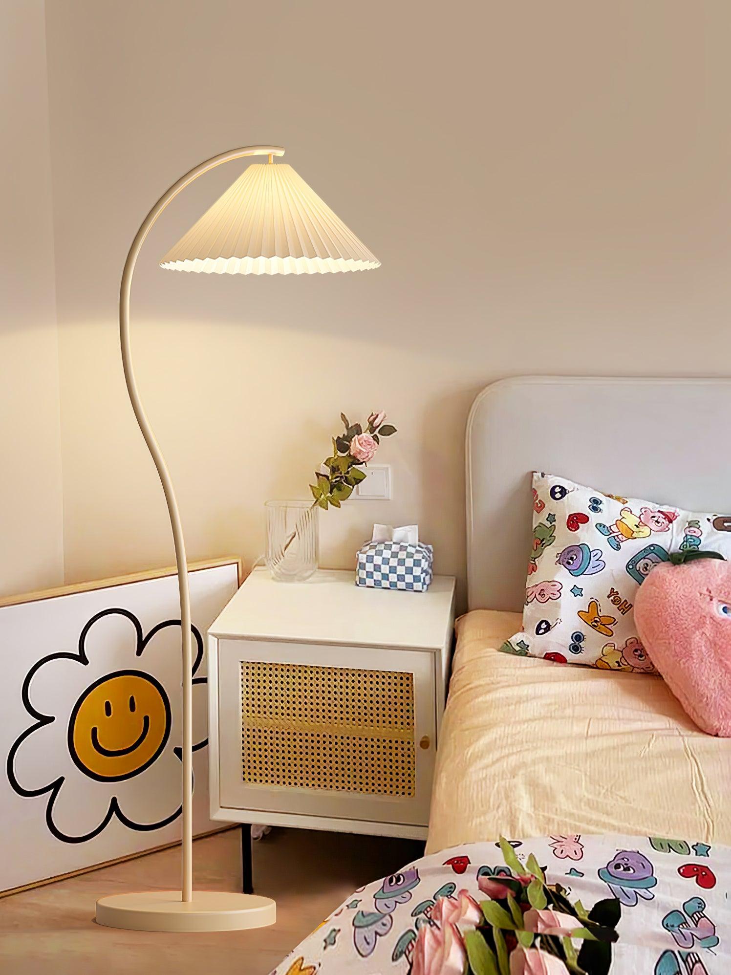Kleodora - Pleated Linen Floor Lamp