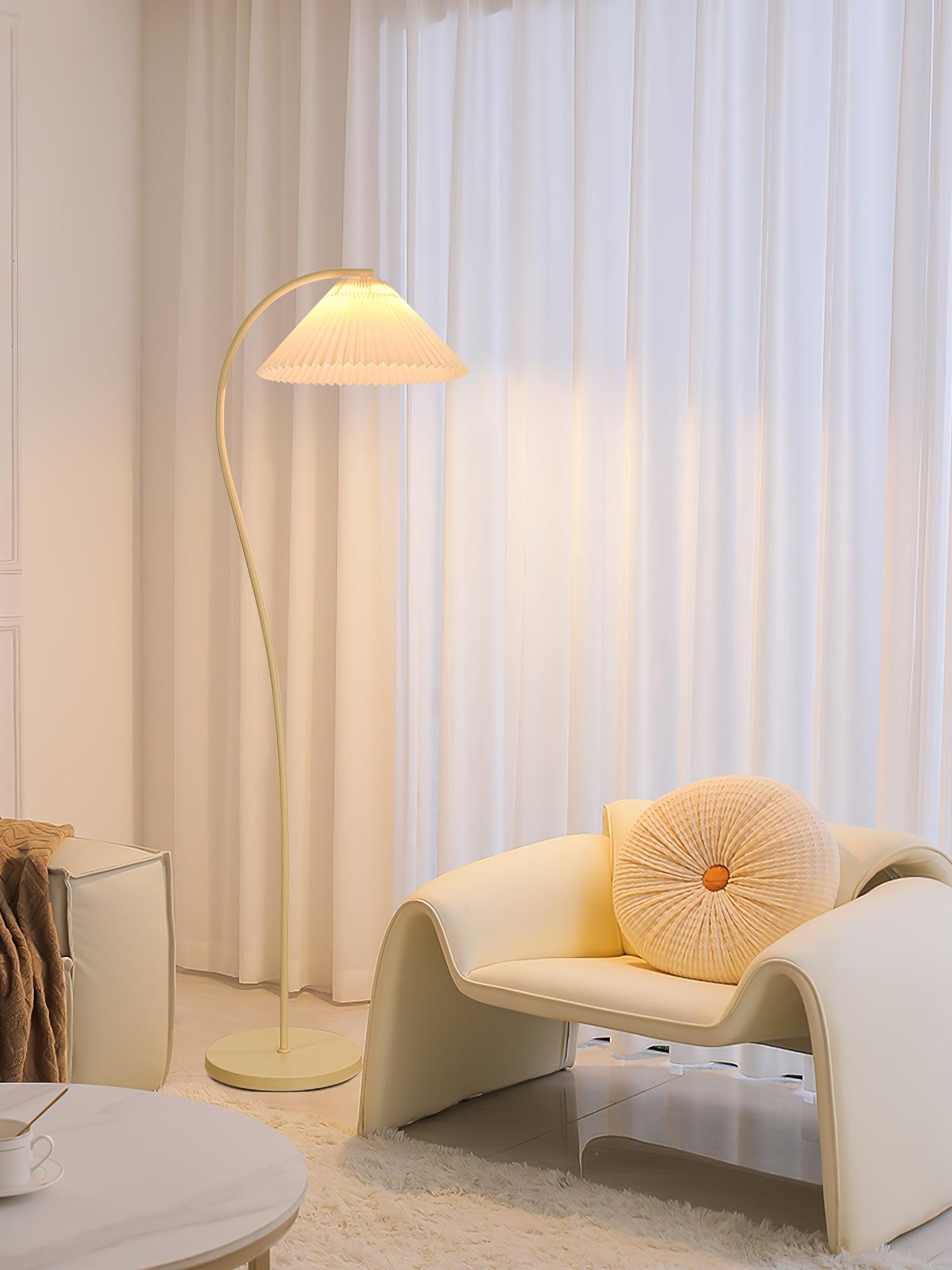 Kleodora - Pleated Linen Floor Lamp