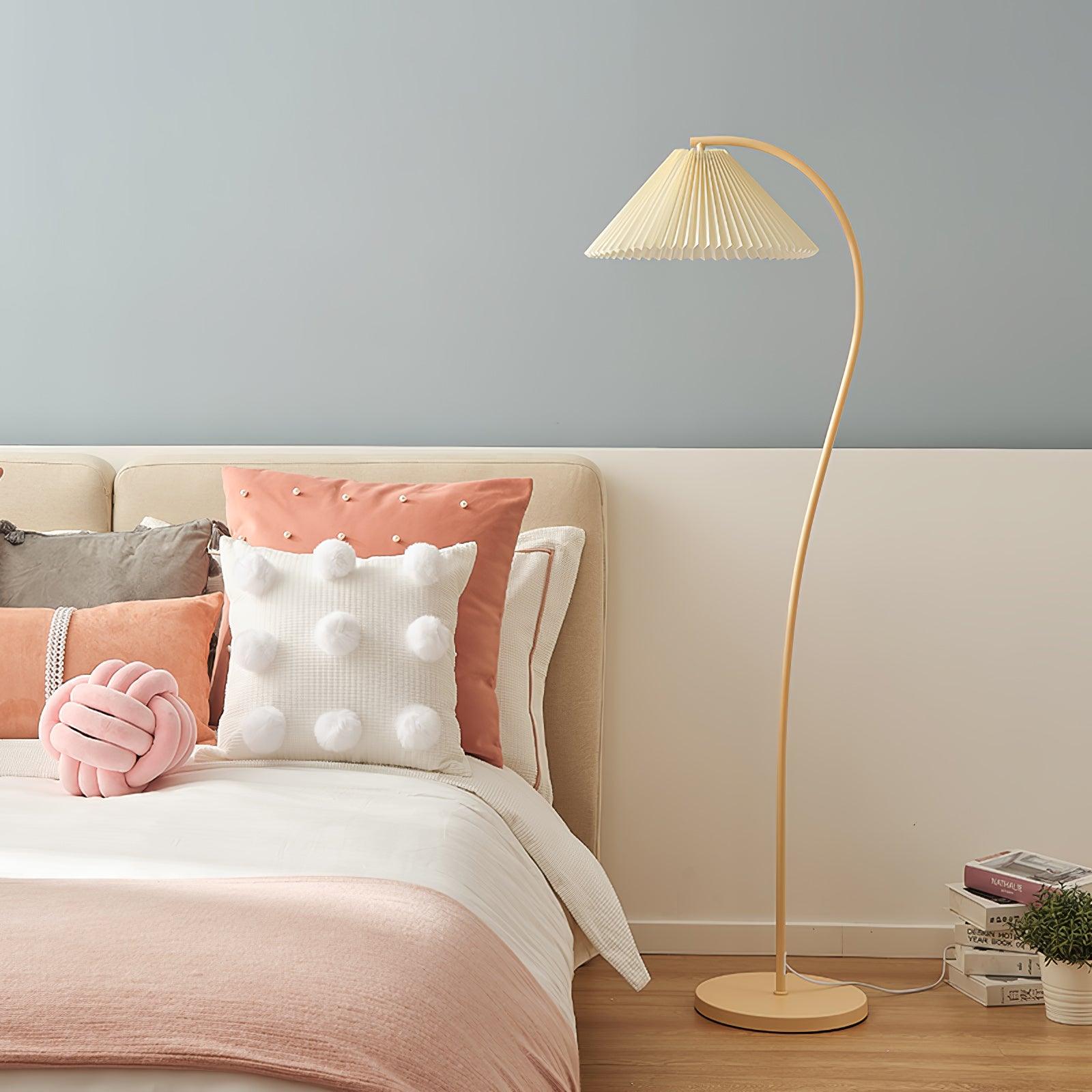 Kleodora - Pleated Linen Floor Lamp