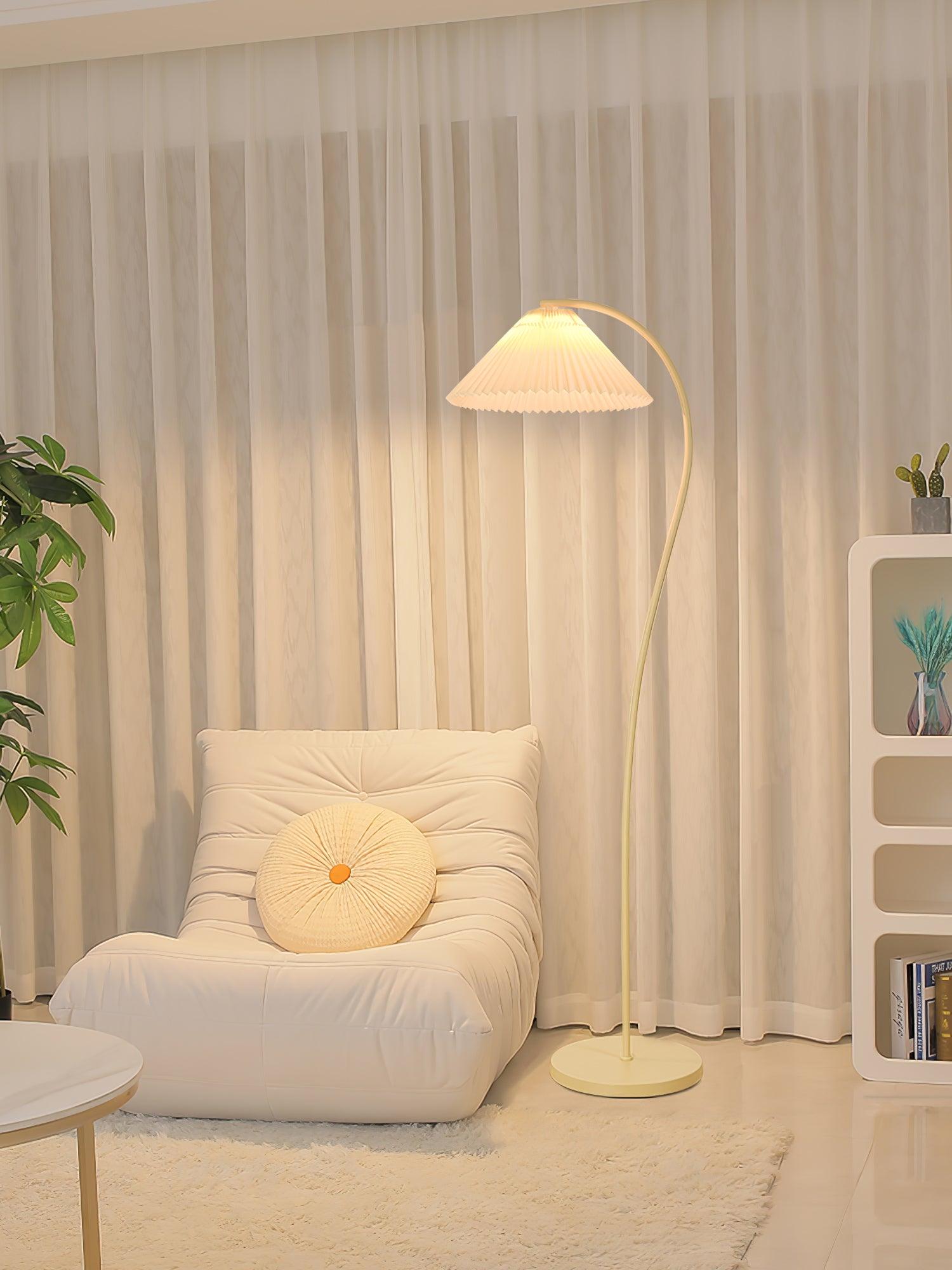 Kleodora - Pleated Linen Floor Lamp