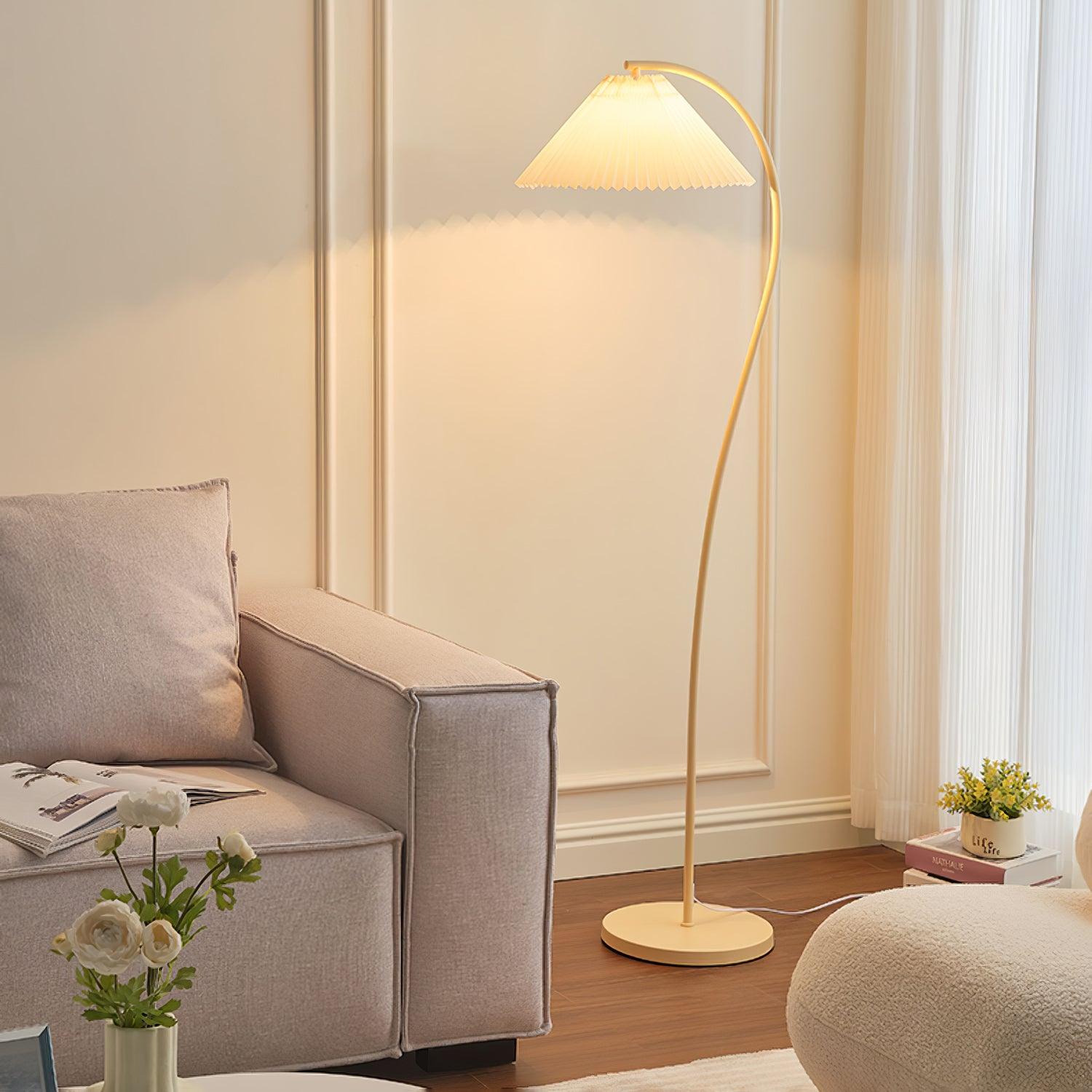 Kleodora - Pleated Linen Floor Lamp