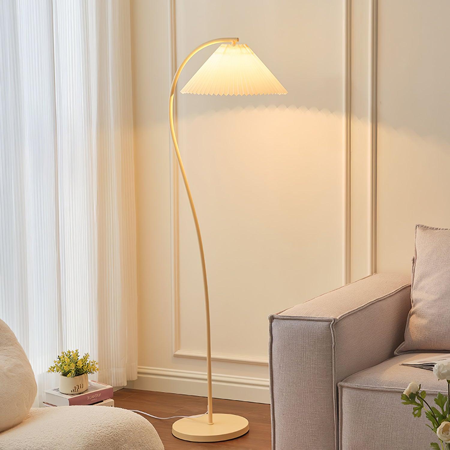 Kleodora - Pleated Linen Floor Lamp