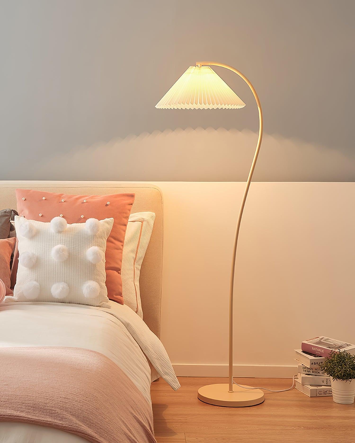 Kleodora - Pleated Linen Floor Lamp
