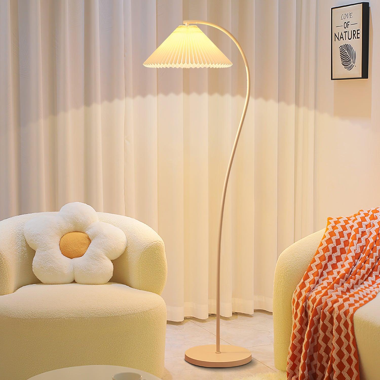 Kleodora - Pleated Linen Floor Lamp