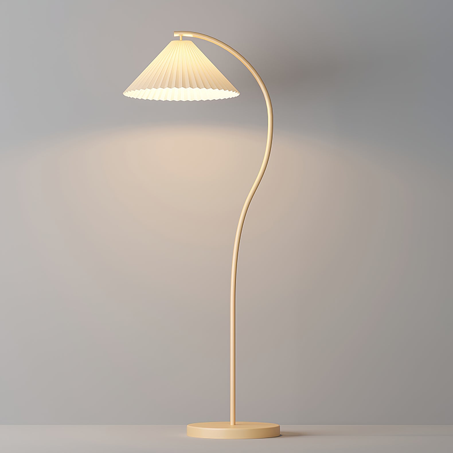 Kleodora - Pleated Linen Floor Lamp