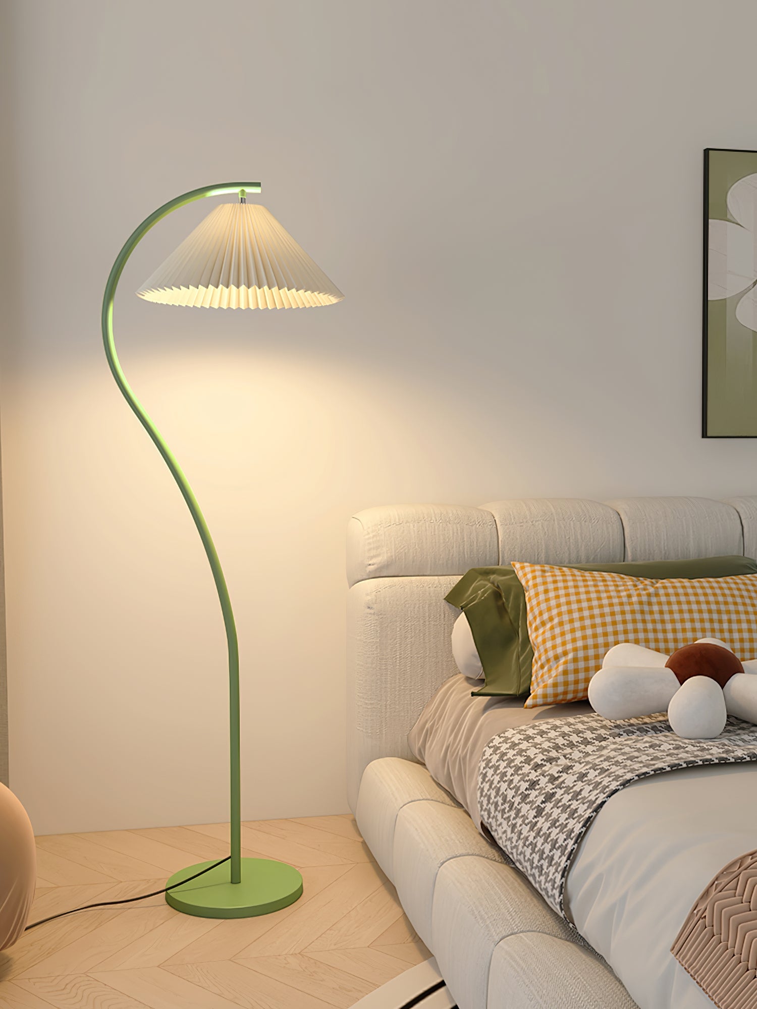 Kleodora - Pleated Linen Floor Lamp