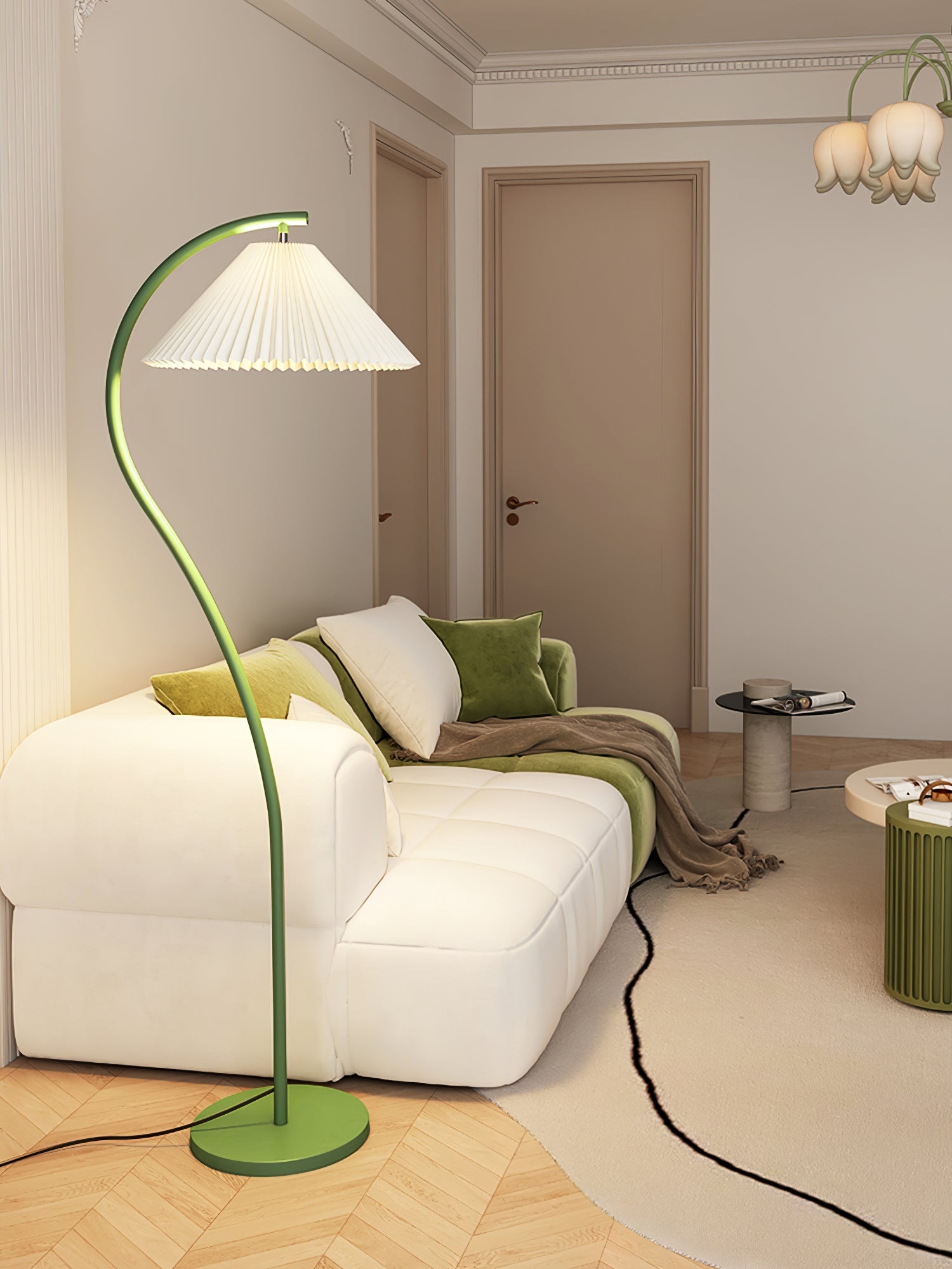 Kleodora - Pleated Linen Floor Lamp