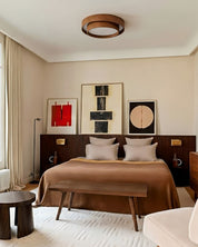 Audie Walnut Finish LED Ceiling Lamp – detail 4