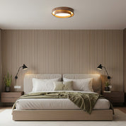 Audie Walnut Finish LED Ceiling Lamp – detail 6