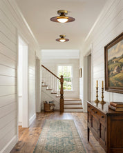 Boyd Walnut and Gold LED Ceiling Lamp – detail 6