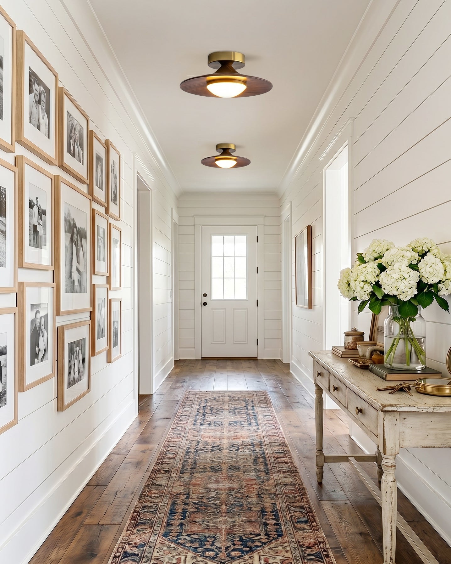 Boyd Walnut and Gold LED Ceiling Lamp – detail 4