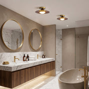 Boyd Walnut and Gold LED Ceiling Lamp – detail 8