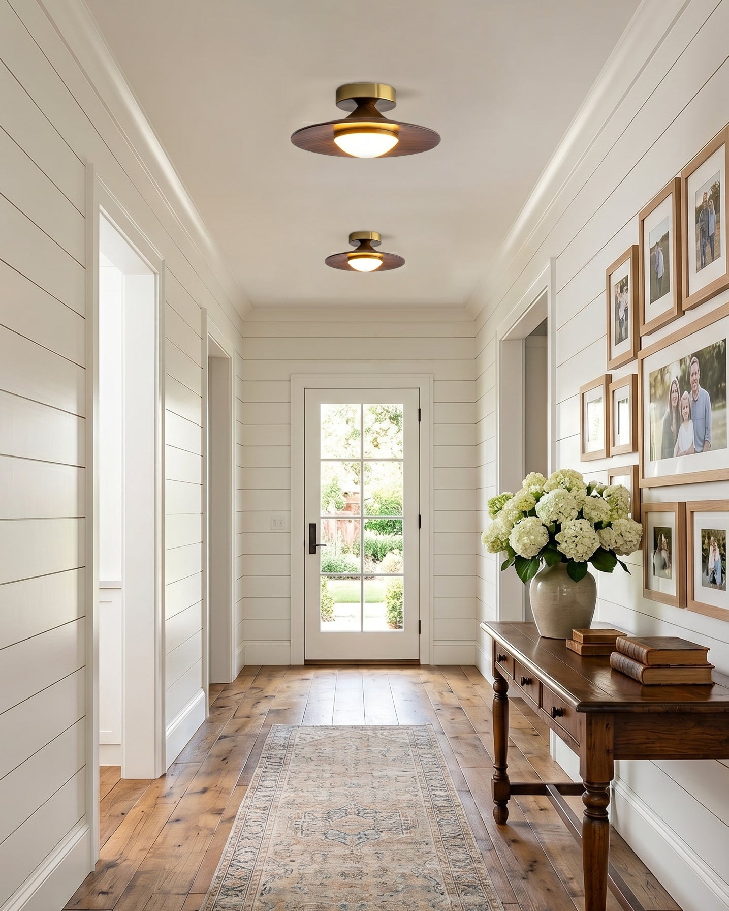 Boyd Walnut and Gold LED Ceiling Lamp – detail 5