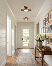 Boyd Walnut and Gold LED Ceiling Lamp – detail 5