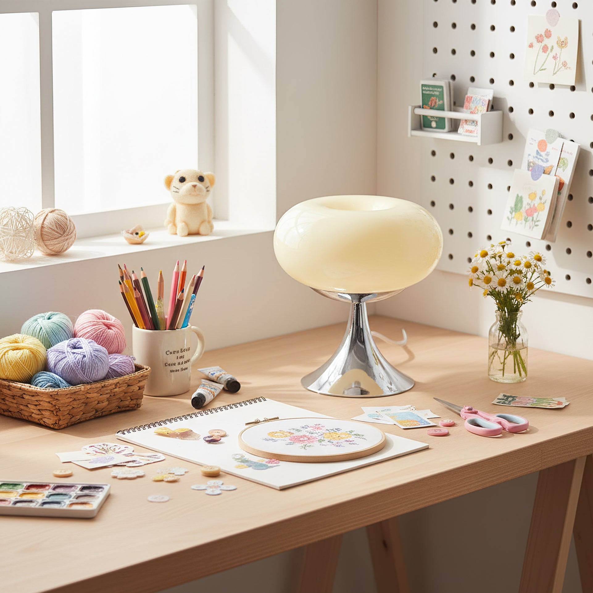 Lyndon Glass Disc Pop Table Lamp – detail 6