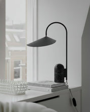 Rhonda Arched Stem Marble Base Table Lamp – detail 3