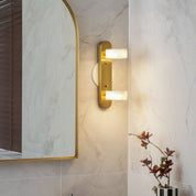 Melpomene - Travertine and Marble Vanity Light