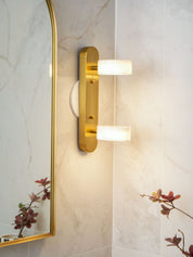 Melpomene - Travertine and Marble Vanity Light