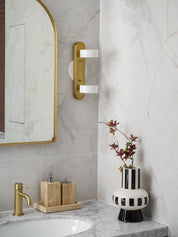 Melpomene - Travertine and Marble Vanity Light