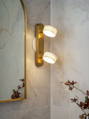 Melpomene - Travertine and Marble Vanity Light