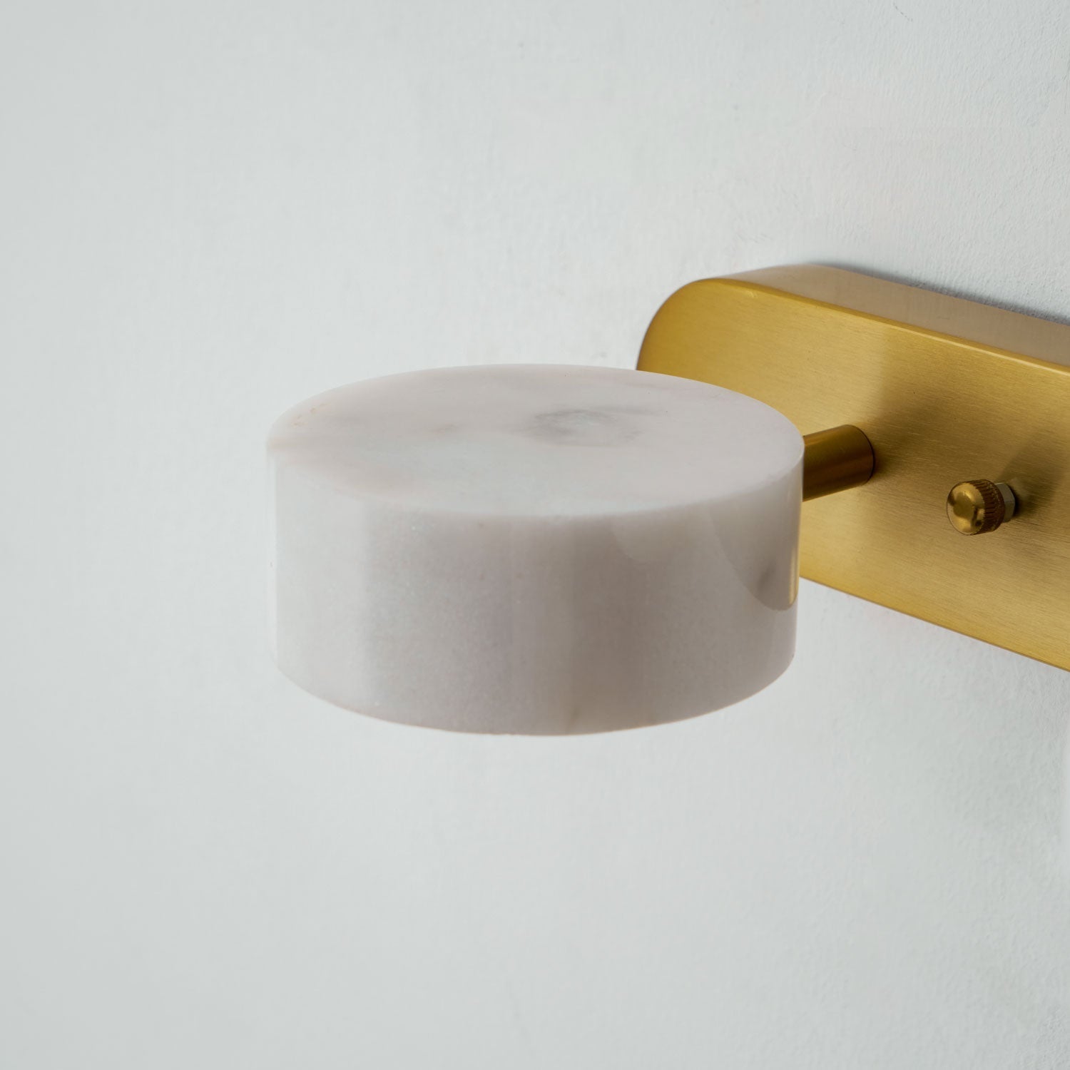 Melpomene - Travertine and Marble Vanity Light