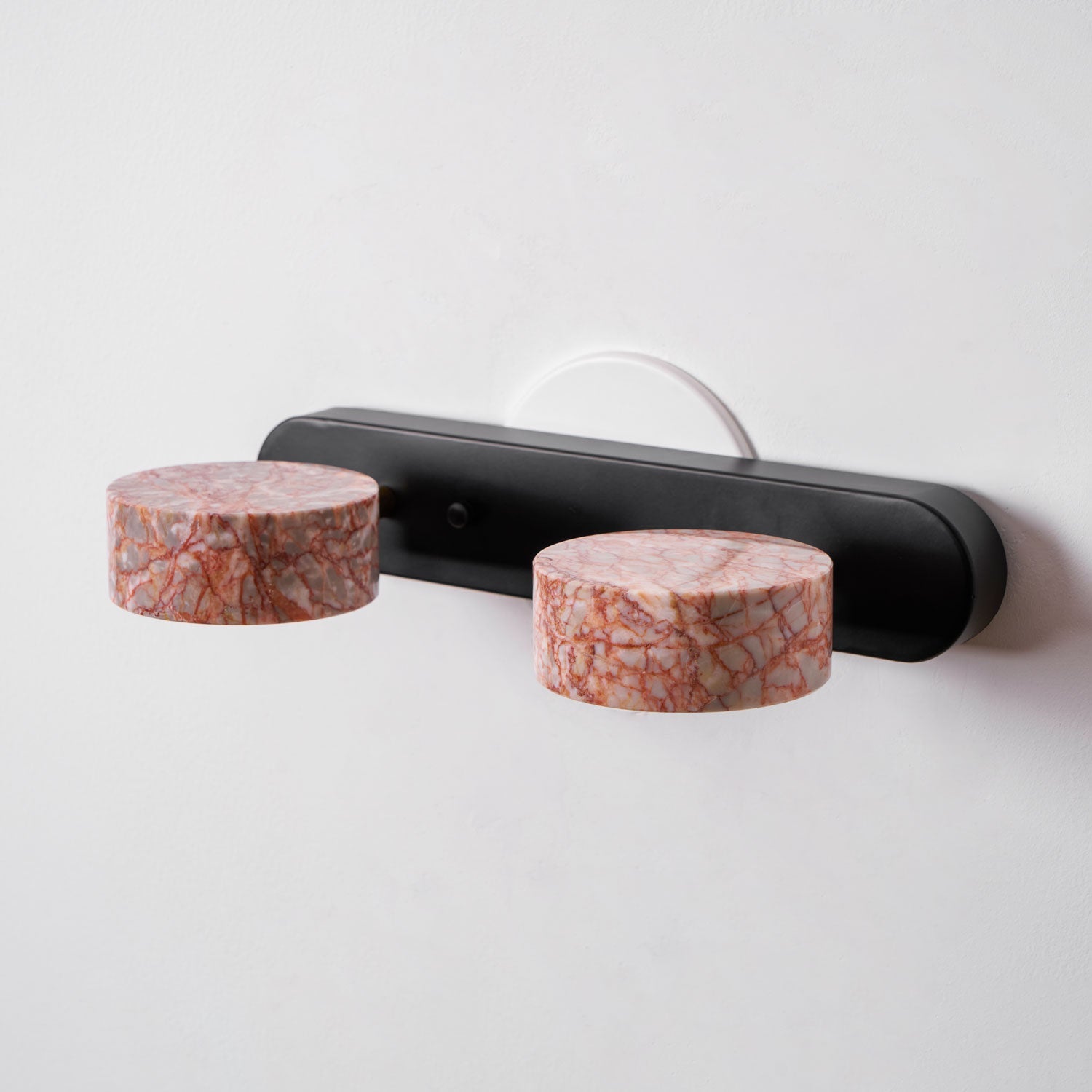 Melpomene - Travertine and Marble Vanity Light