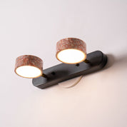 Melpomene - Travertine and Marble Vanity Light