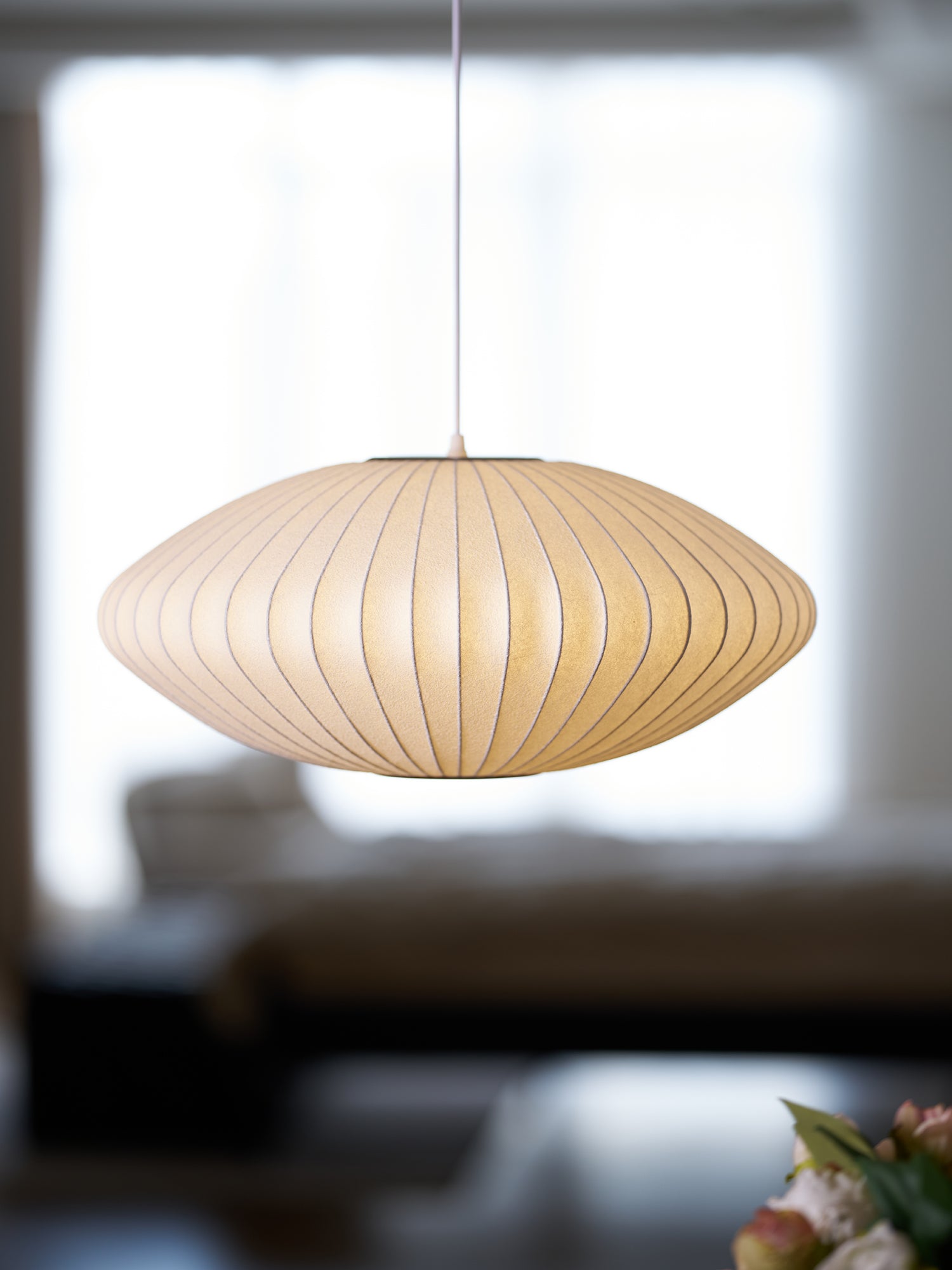 Kyane - Mulberry Silk Bubble Pendant Light