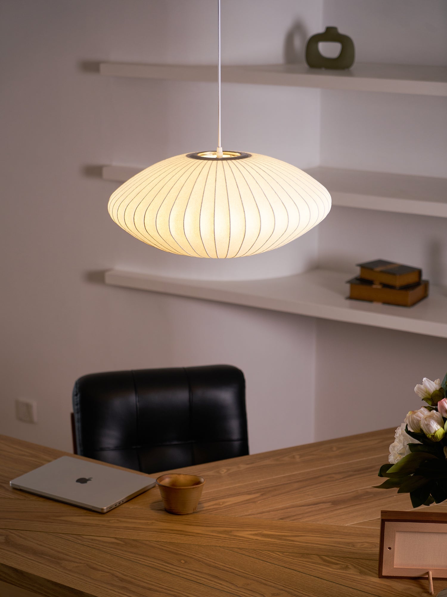 Kyane - Mulberry Silk Bubble Pendant Light
