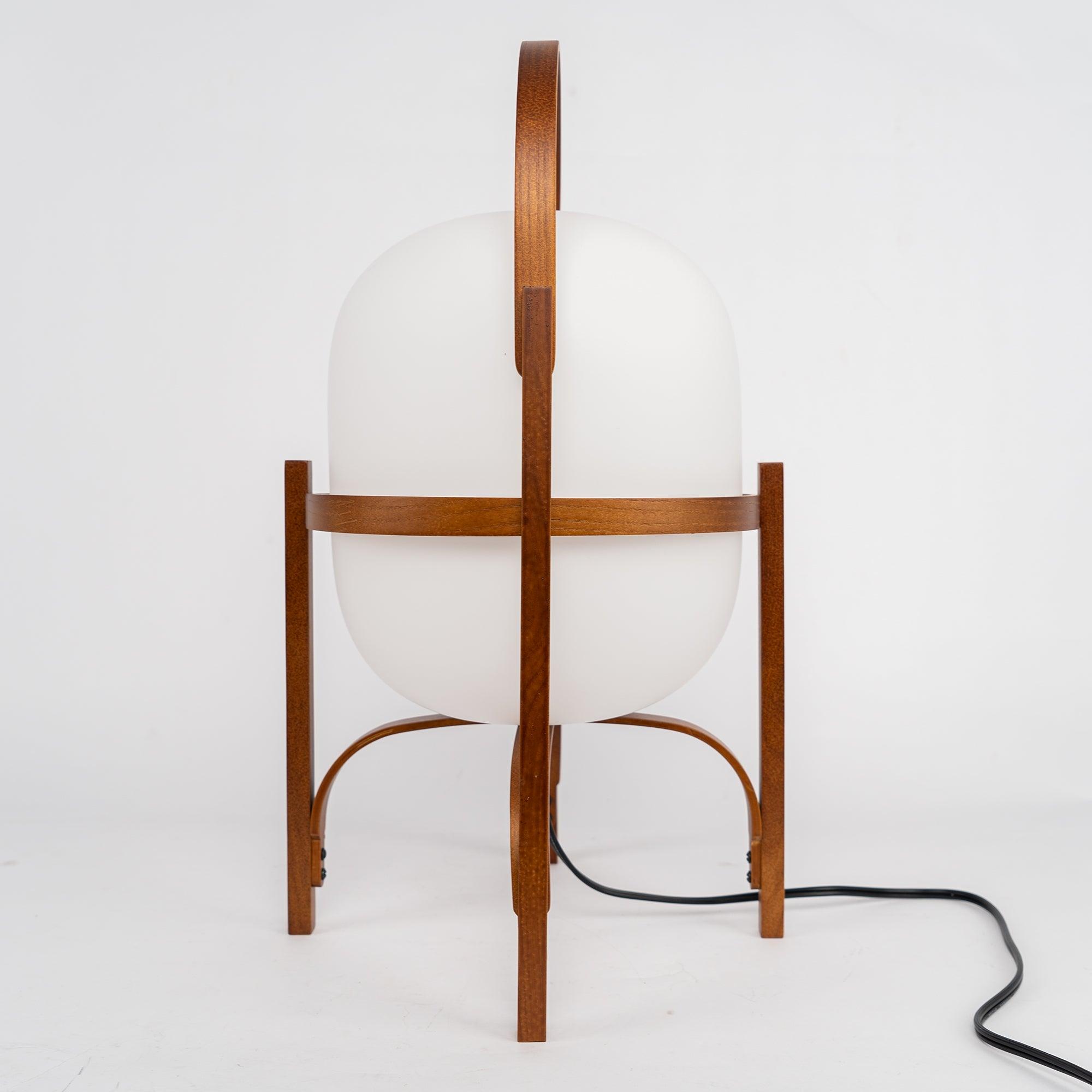 Pharos - Portable Wood and Glass Lantern Table Lamp