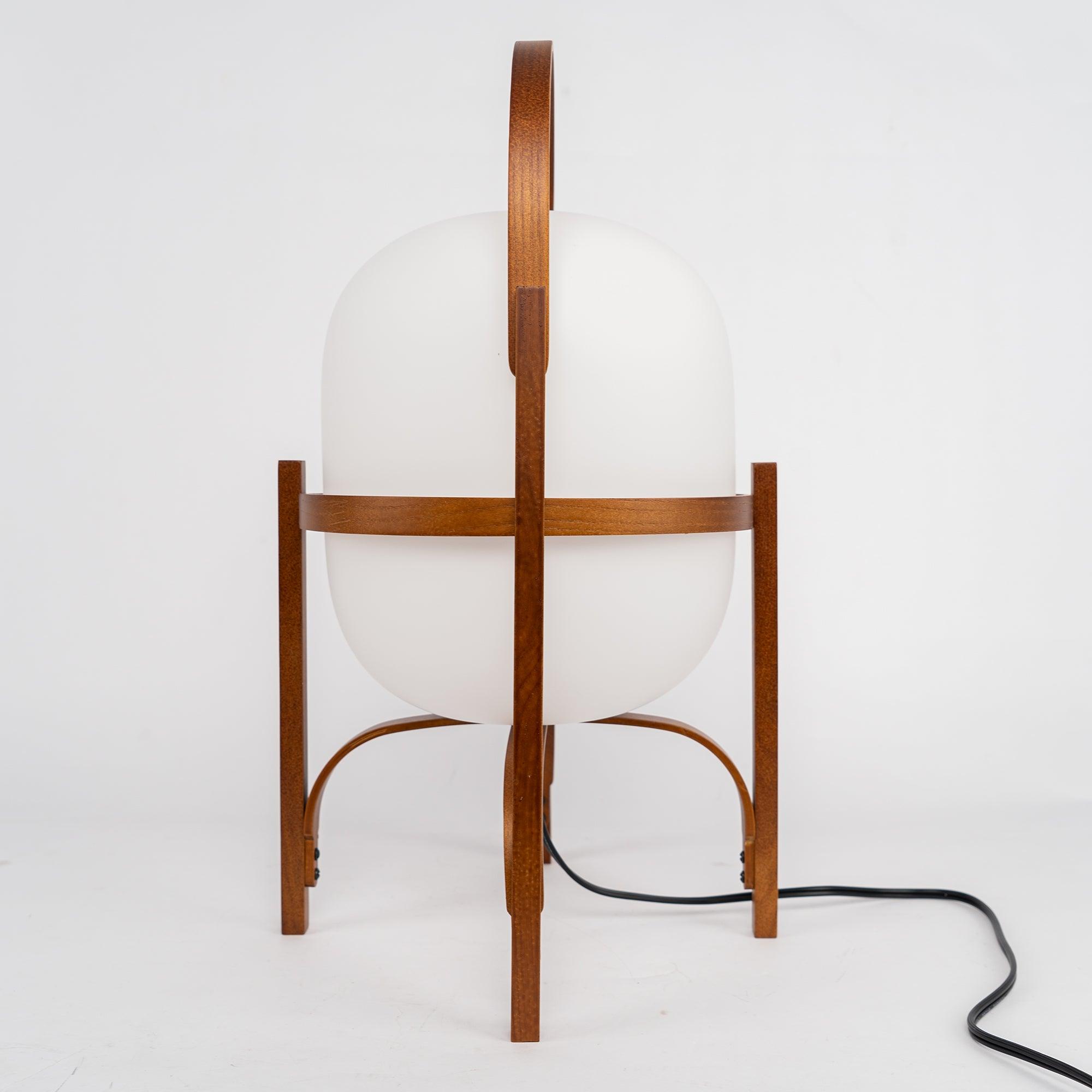 Pharos - Portable Wood and Glass Lantern Table Lamp