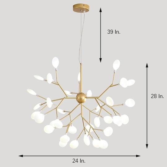 Chryseis - 36-Light Gold Sputnik Chandelier