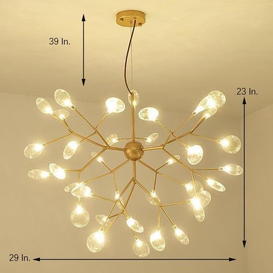 Gorgias - Black or Gold 36-Light Cluster Chandelier