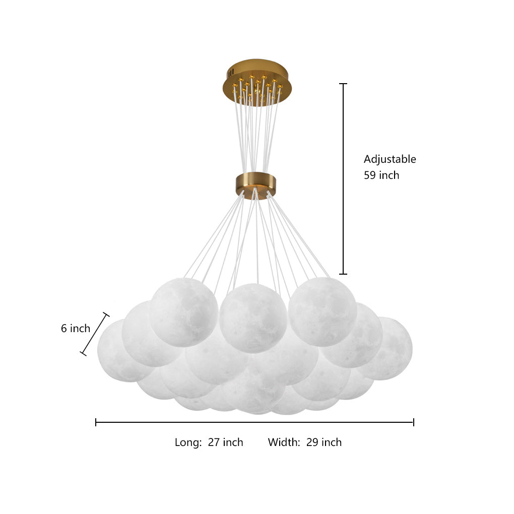 Chrysippos - Cascading Globe Cluster Chandelier
