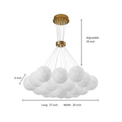 Chrysippos - Cascading Globe Cluster Chandelier